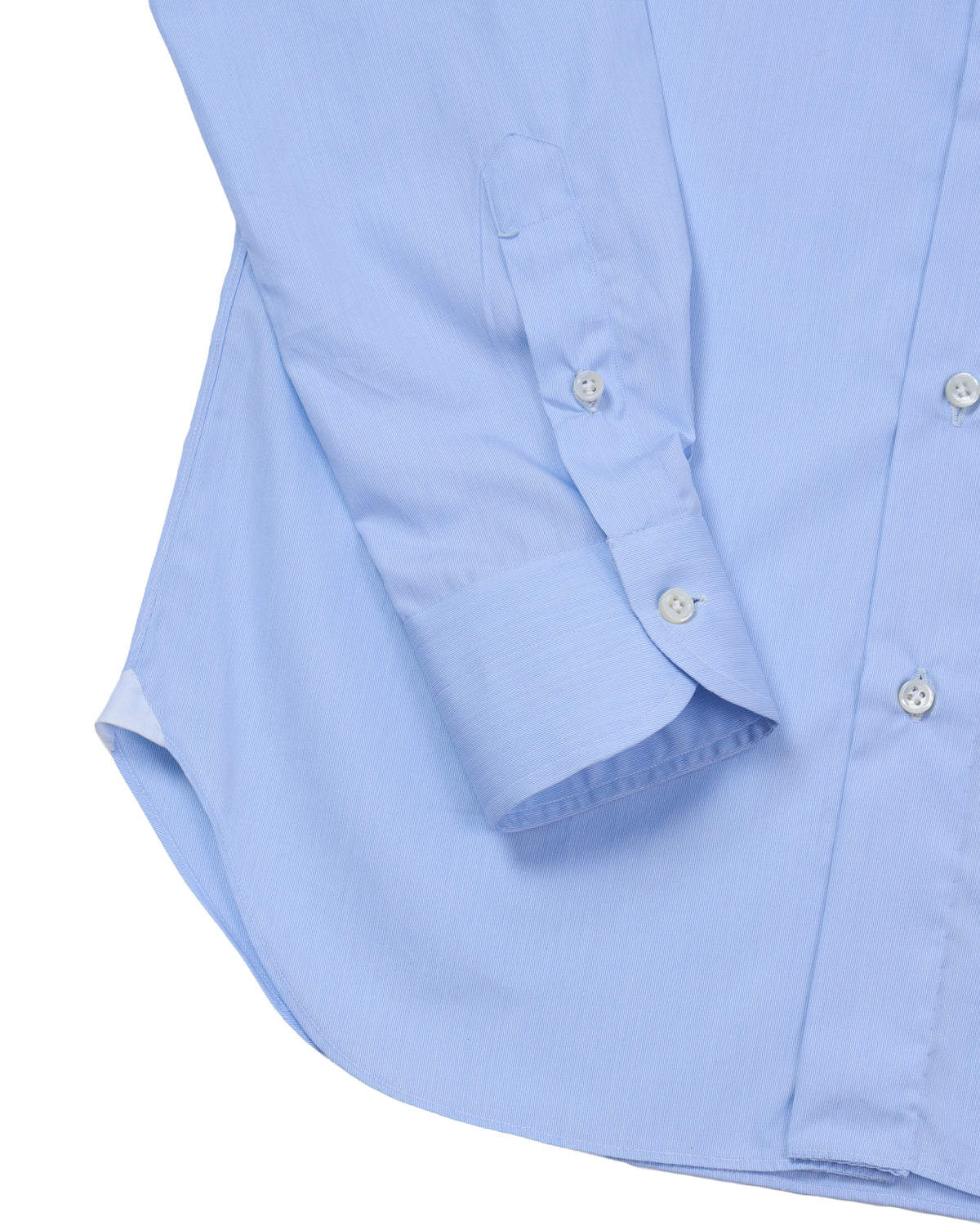 Spread collar shirt - Light blue poplin