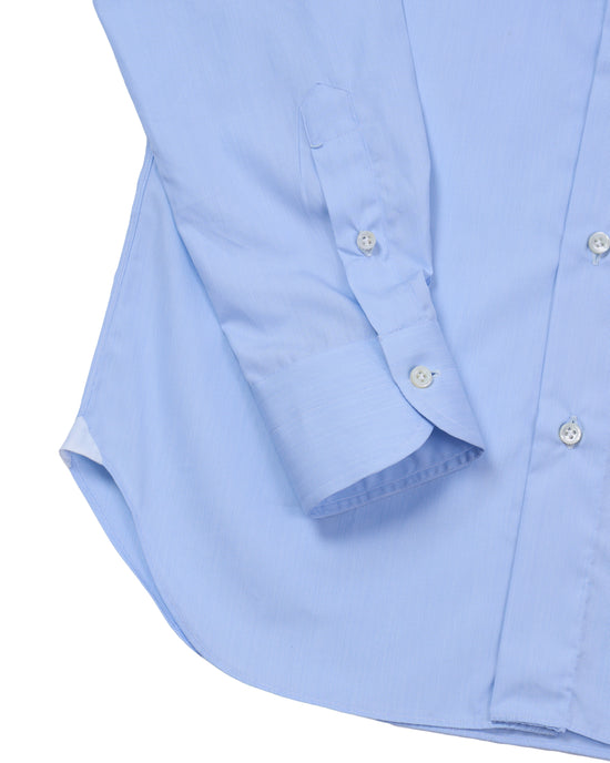 Spread collar shirt - Light blue poplin