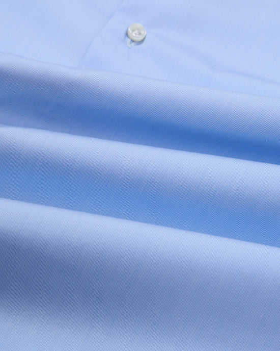 Spread collar shirt - Light blue poplin
