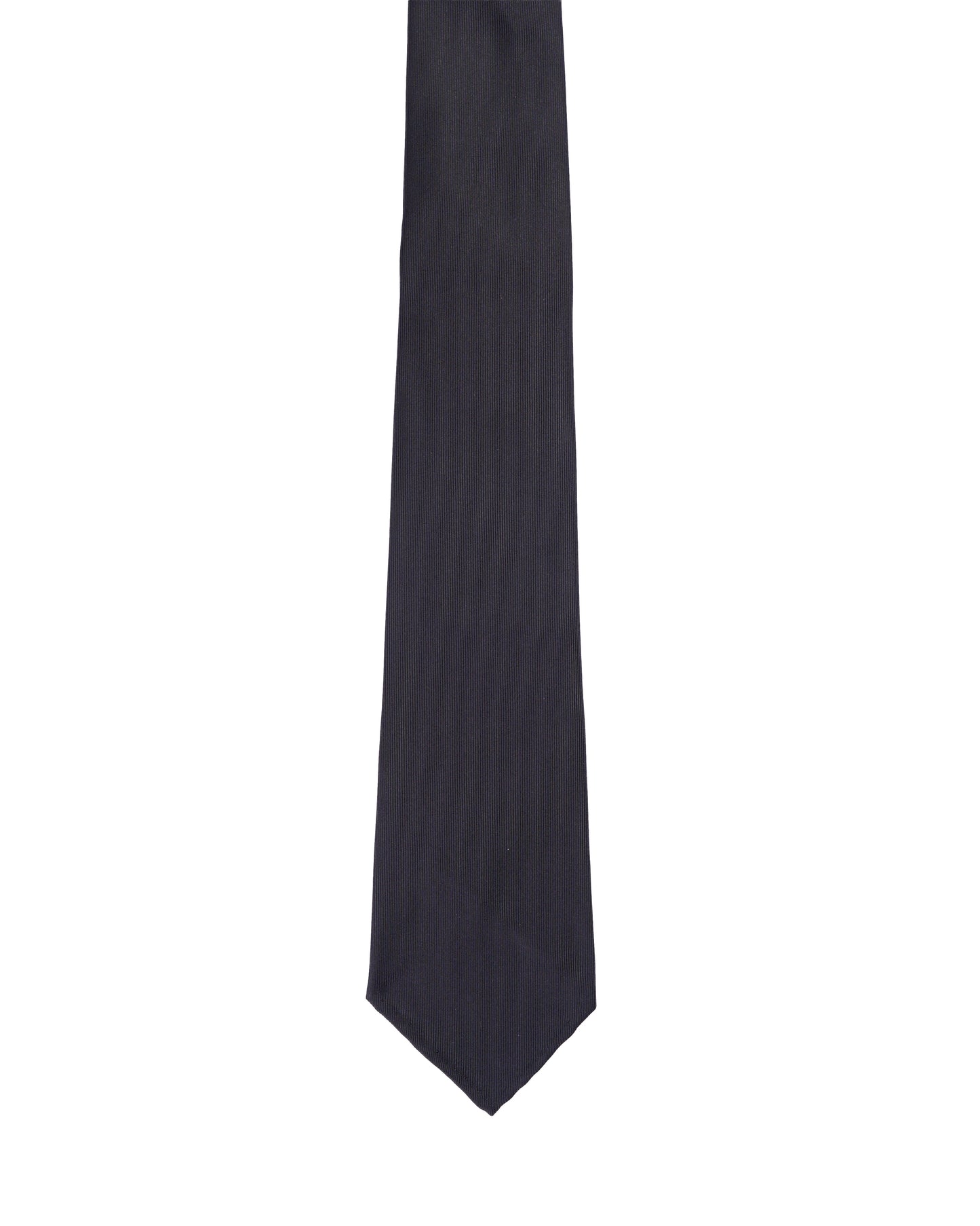 Jacquard tie - 7 Fold - Fine black twill
