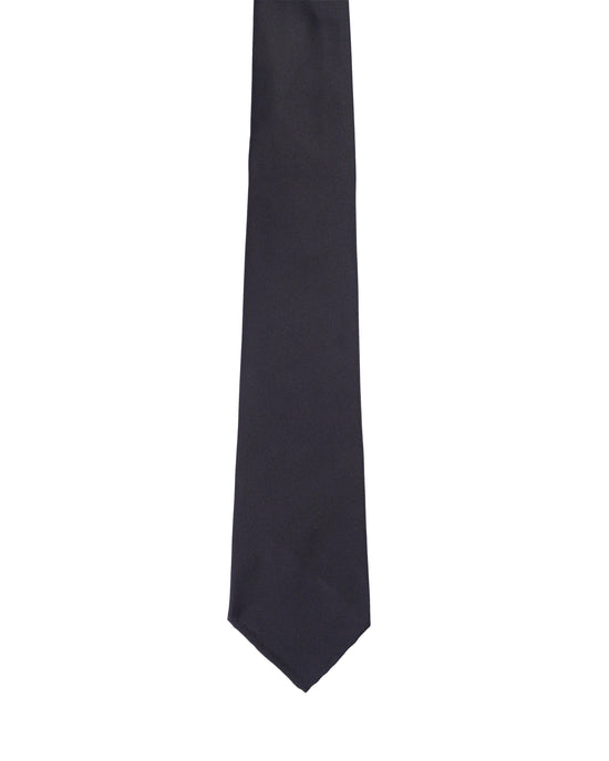 Jacquard tie - 7 Fold - Fine black twill