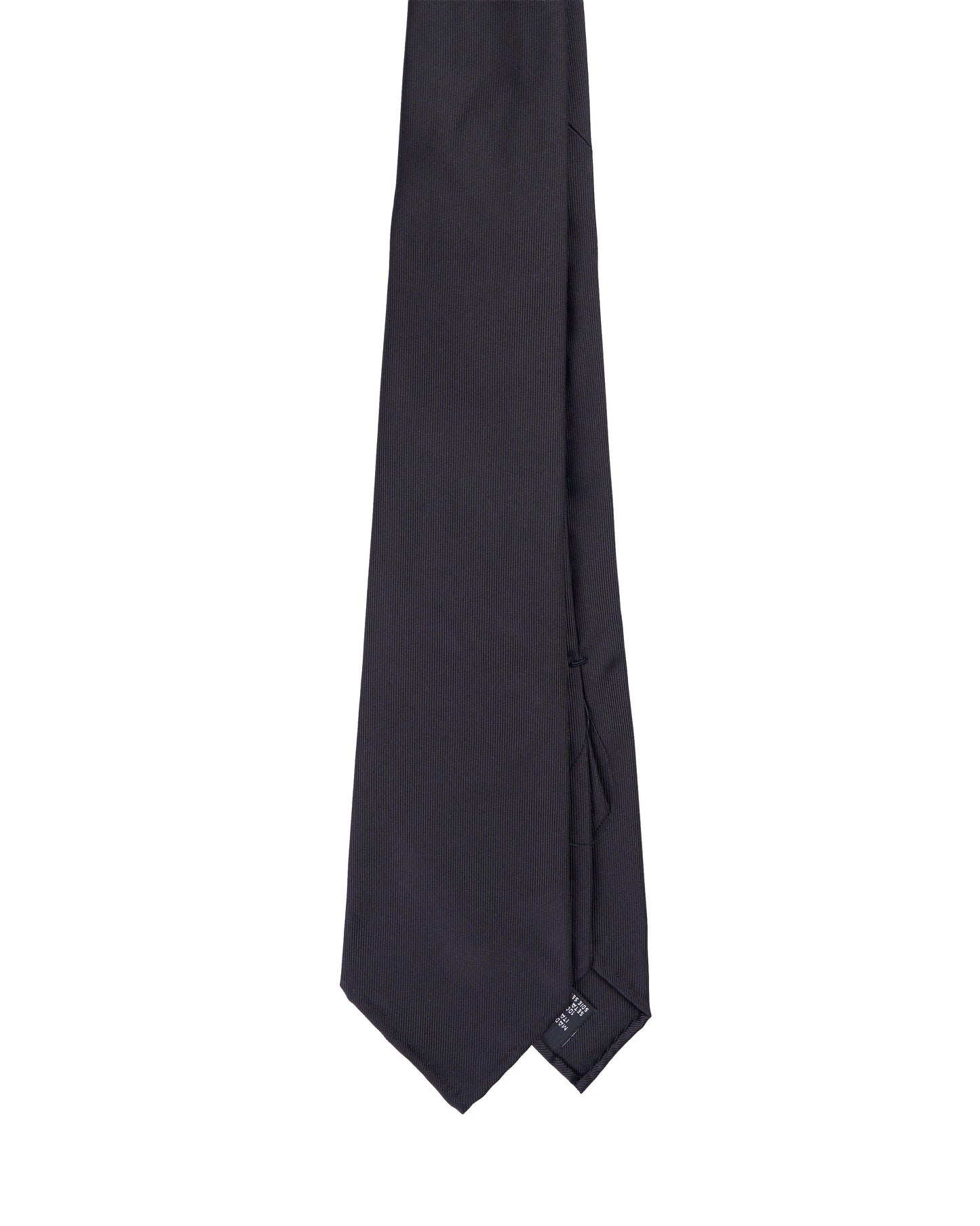 Jacquard tie - 7 Fold - Fine black twill