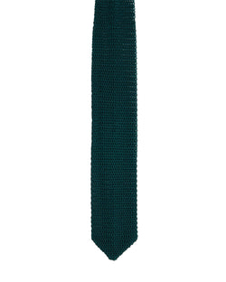 Tie - Knitted silk - Forest green