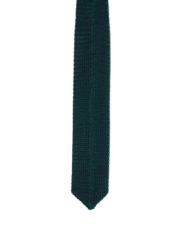 Tie - Knitted silk - Forest green