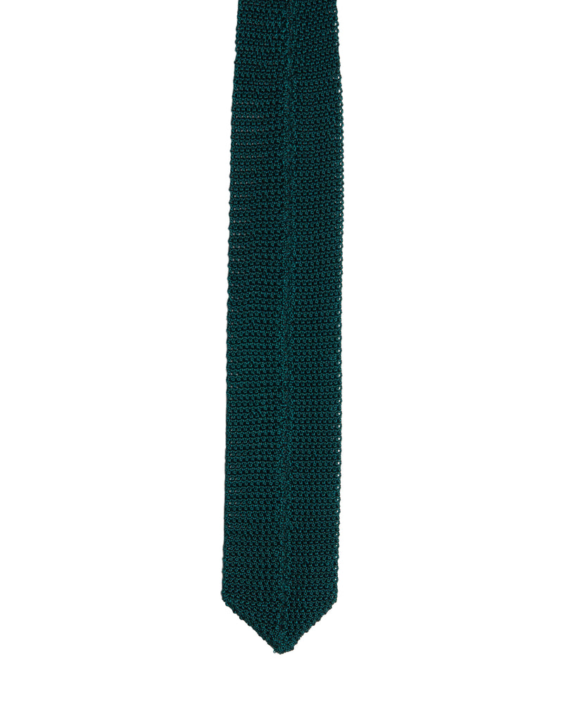 Tie - Knitted silk - Forest green