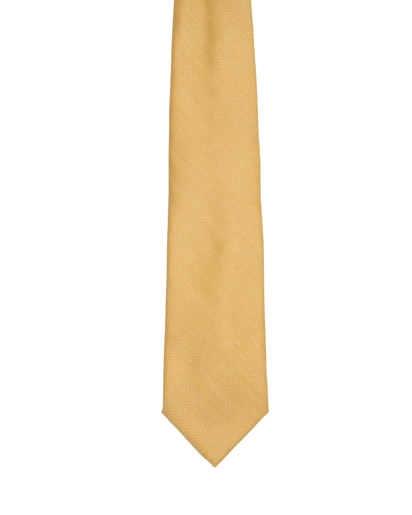 Jacquard tie - 3 Fold - Gold diagonal herringbone