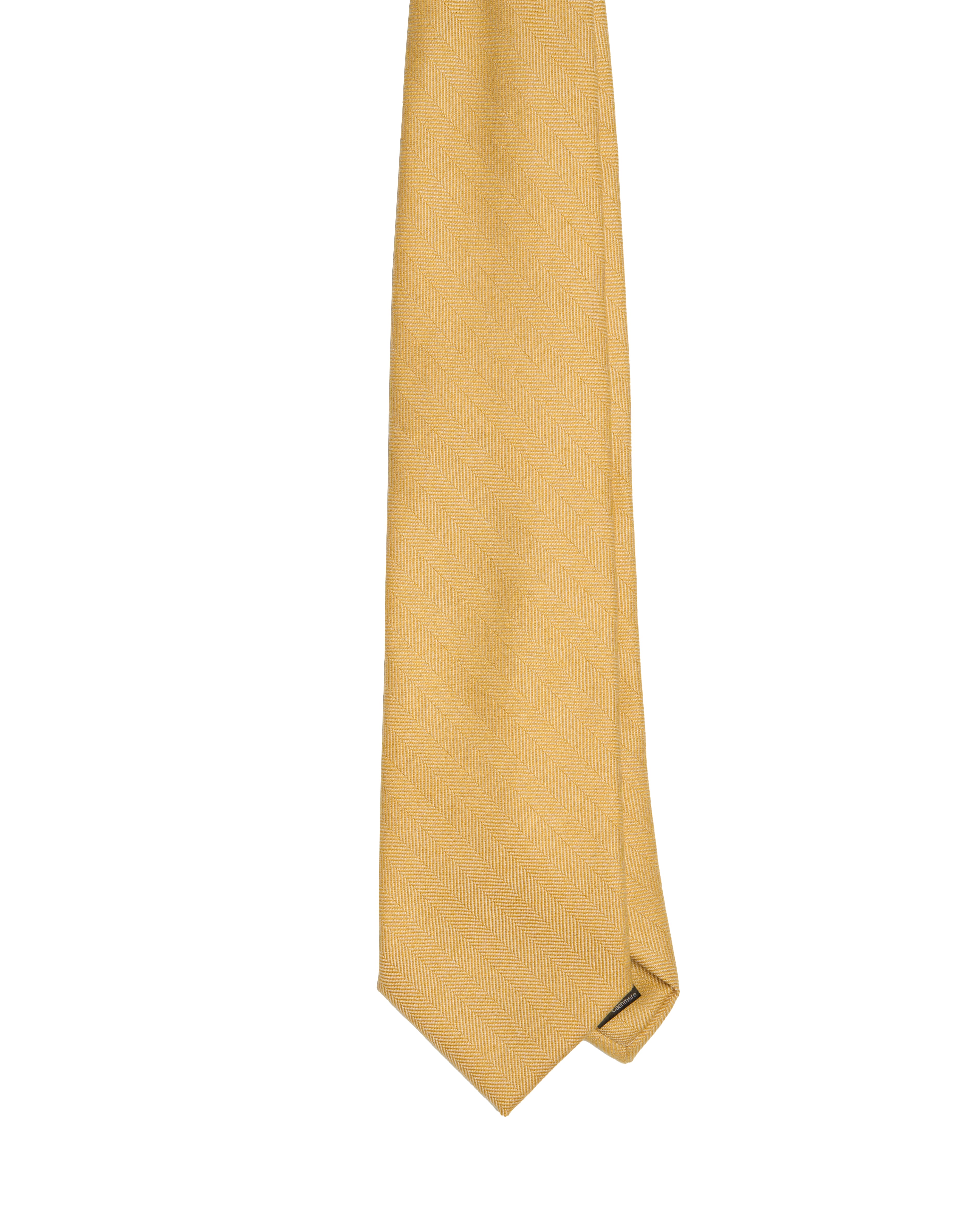 Jacquard tie - 3 Fold - Gold diagonal herringbone