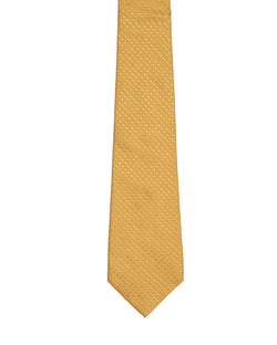 Tie - 4 Folded - Jacquard silk - Gold with square debossed