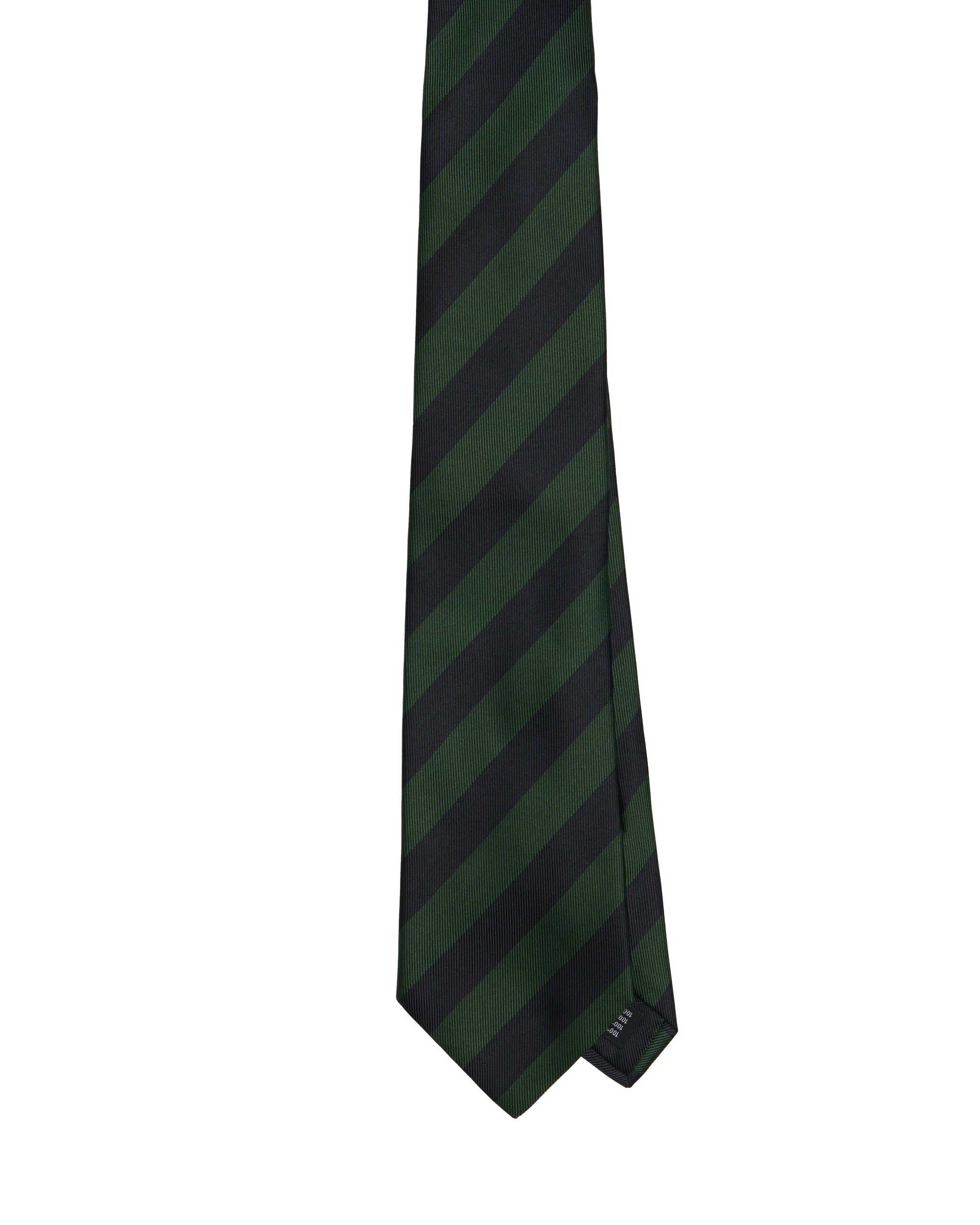 Printed tie - 3 Fold - Regimental green and black