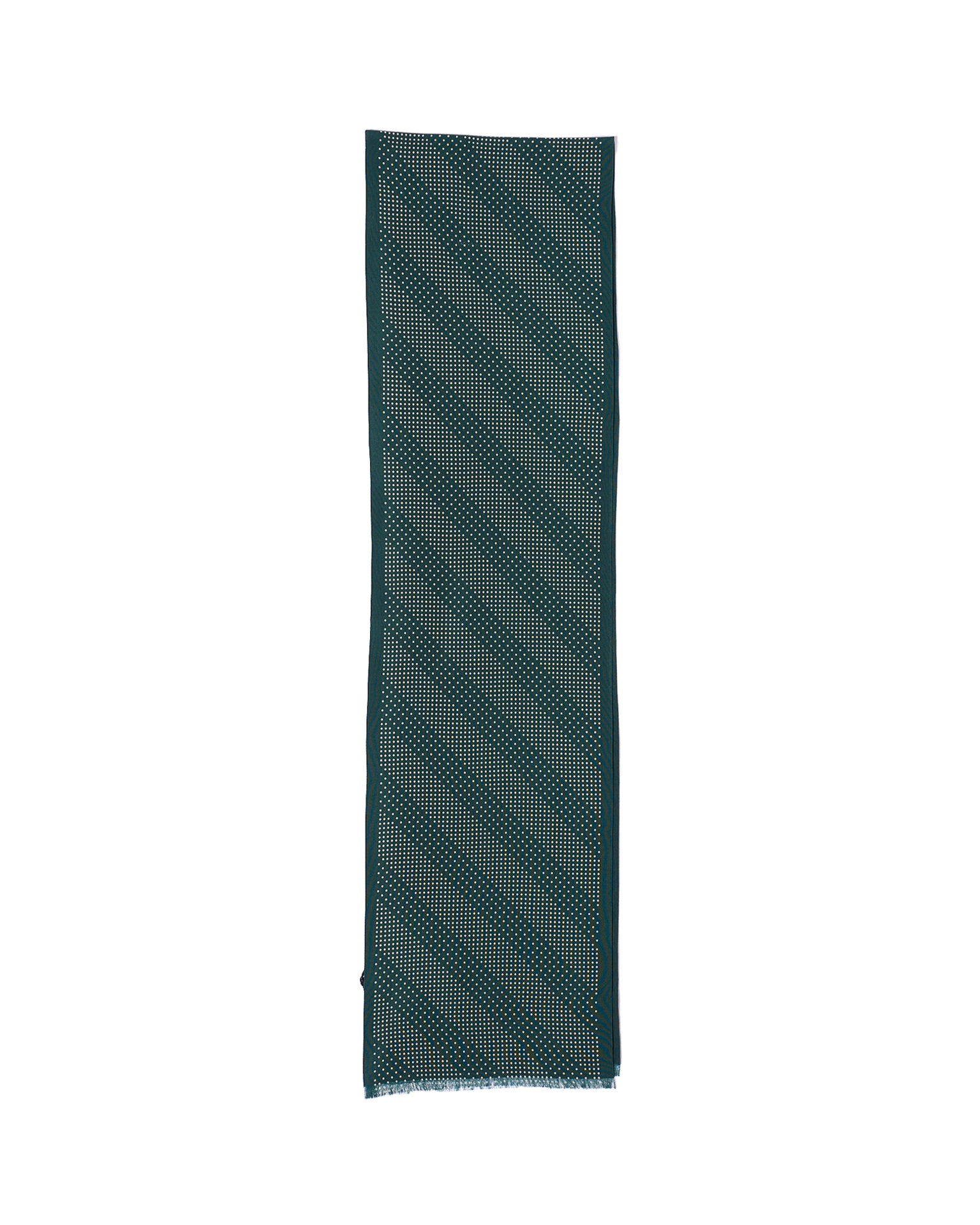 Scarf - Rectangle - Green with white micro dot