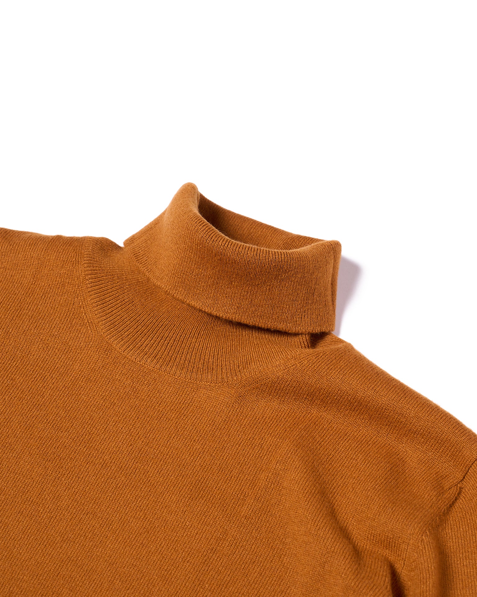 Roll neck wool cashmere Sweater - Mustard