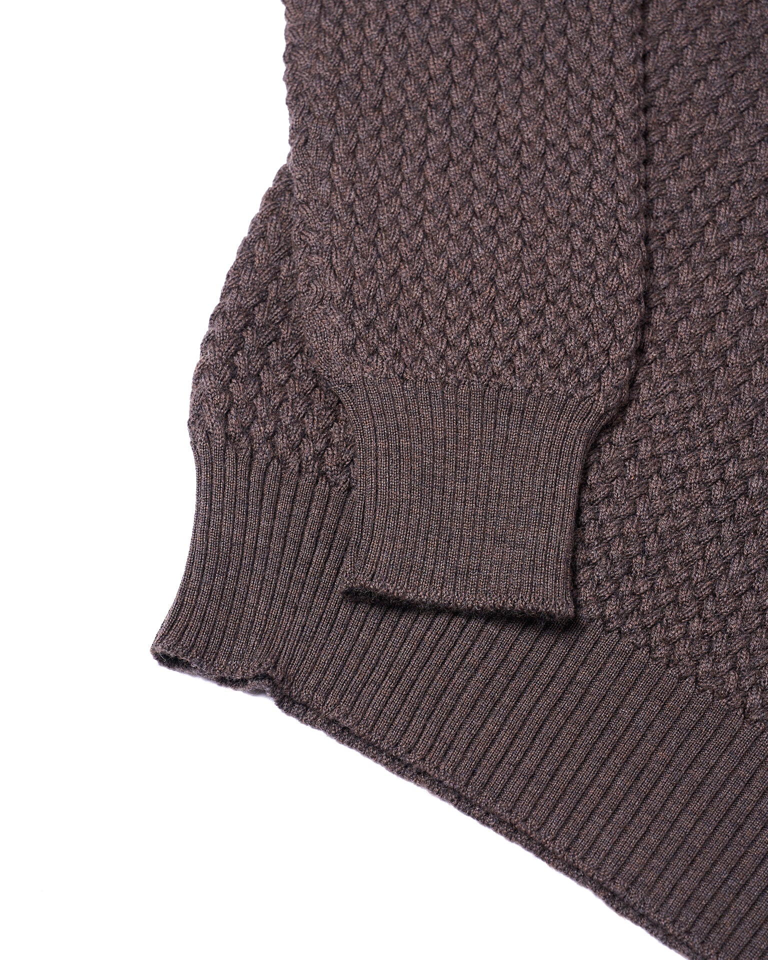 Crewneck waistcoat stitch extrafine merino wool Sweater - Grey