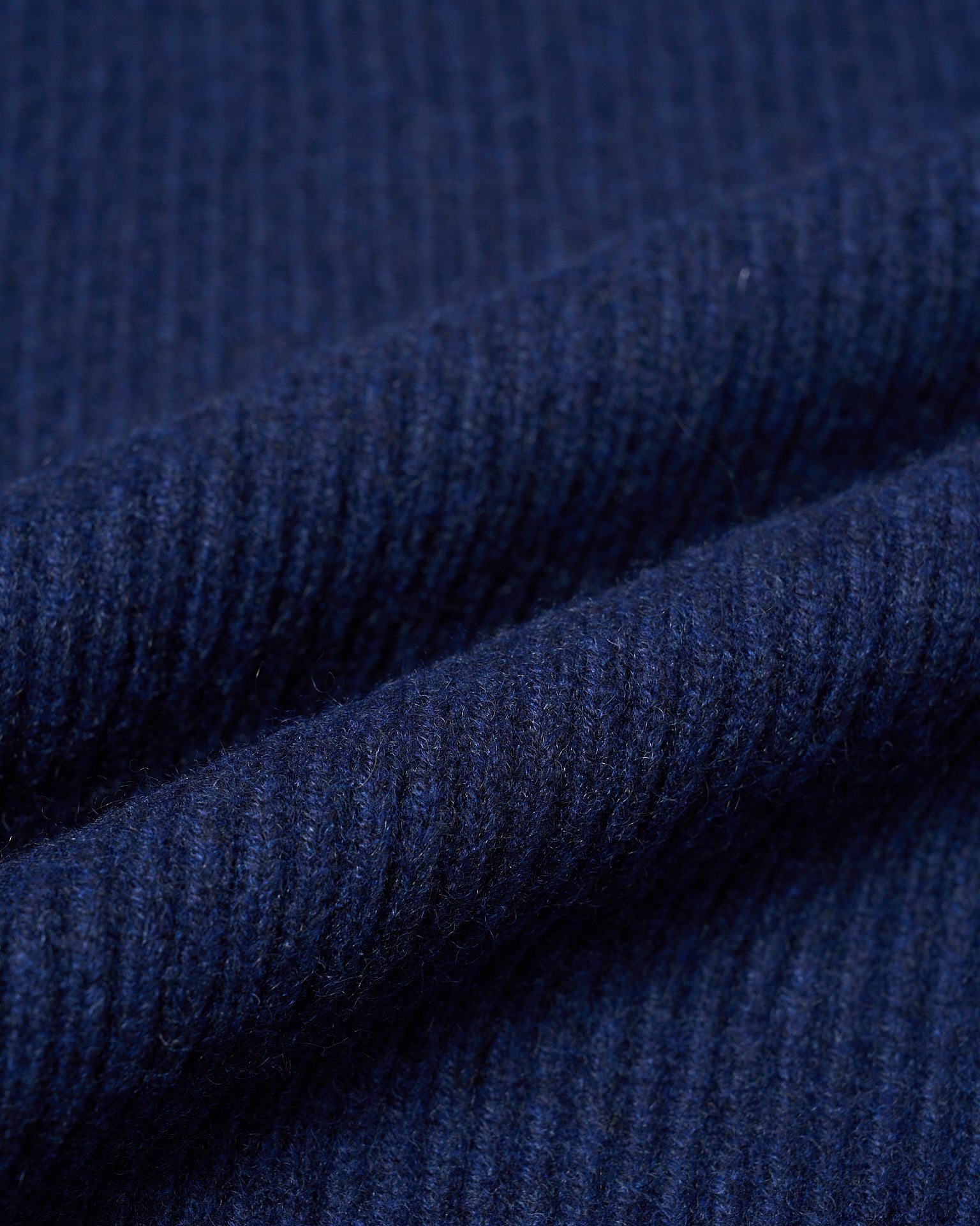 Crew neck ribbed cashmere Sweater - Blue