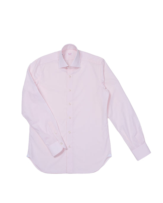 Spread collar shirt - Light pink poplin