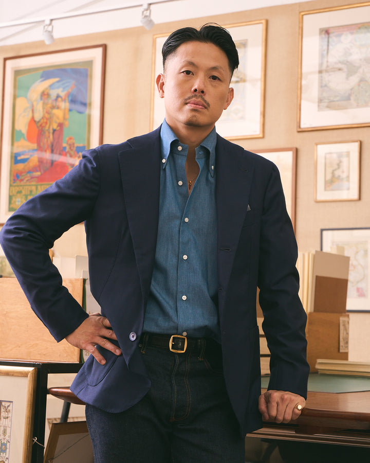 Button down shirt - Medium blue denim