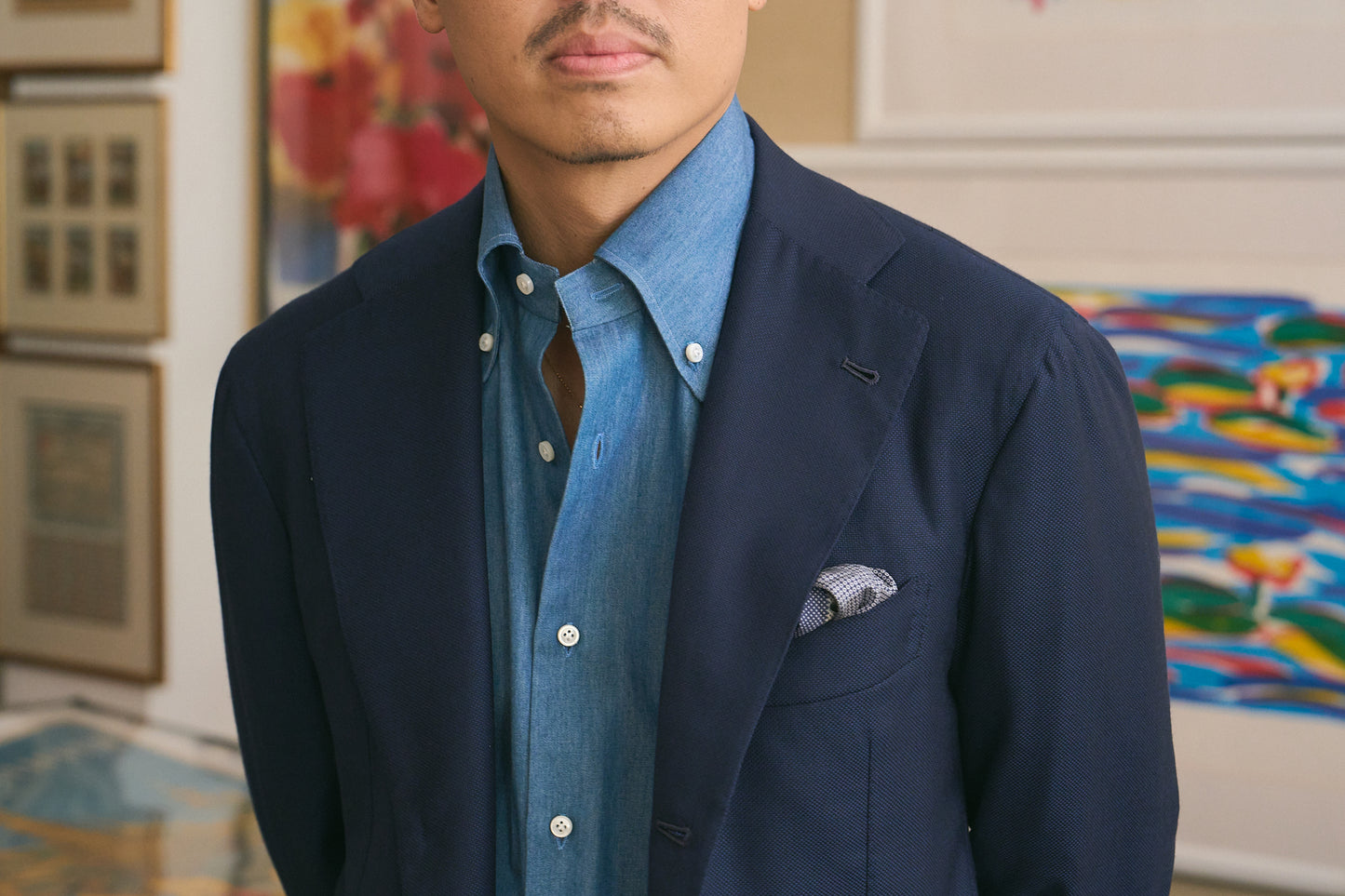 Button down shirt - Medium blue denim