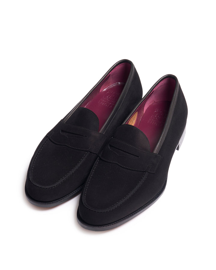Duke - Black suede calf skin loafer
