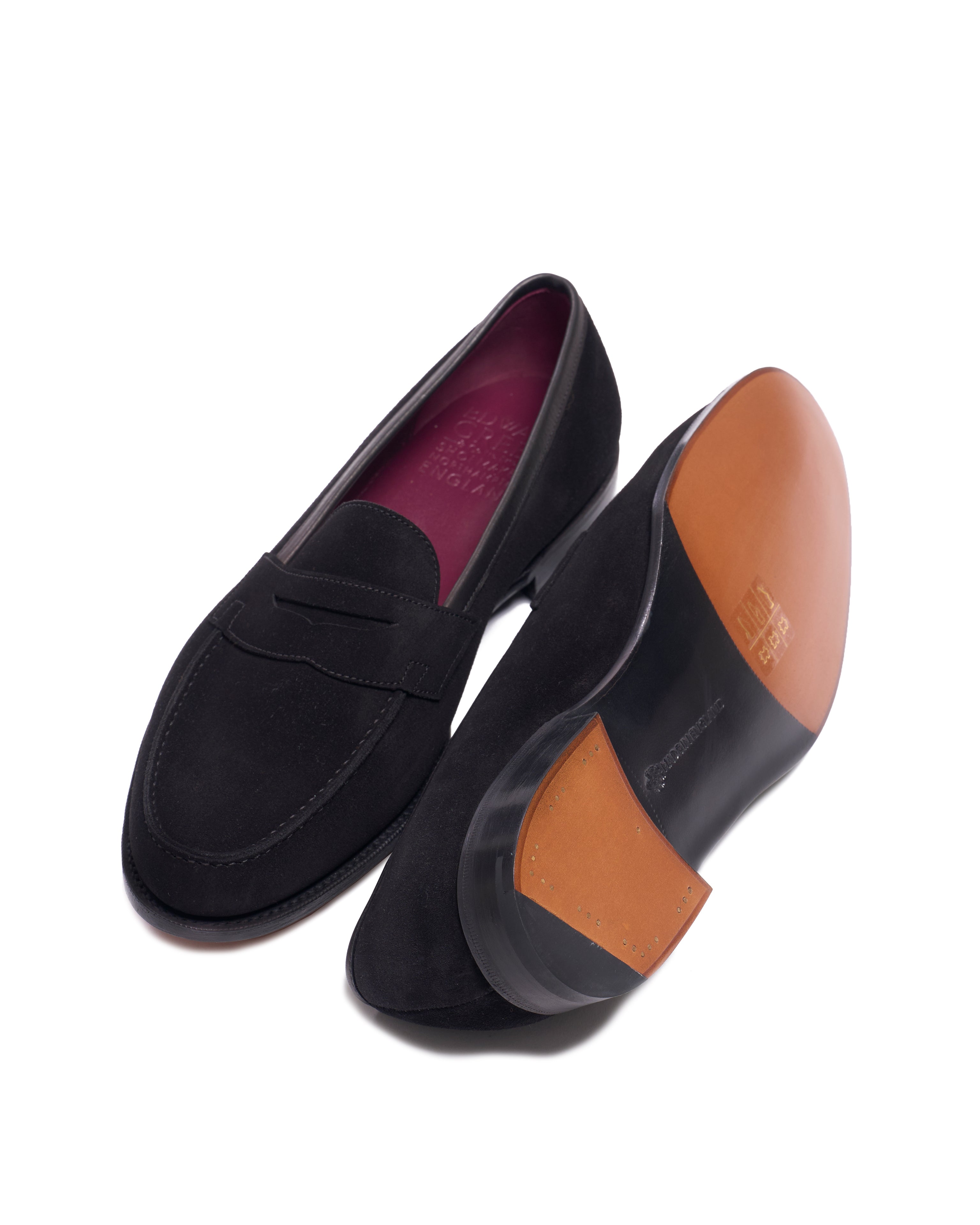 Duke - Black suede calf skin loafer