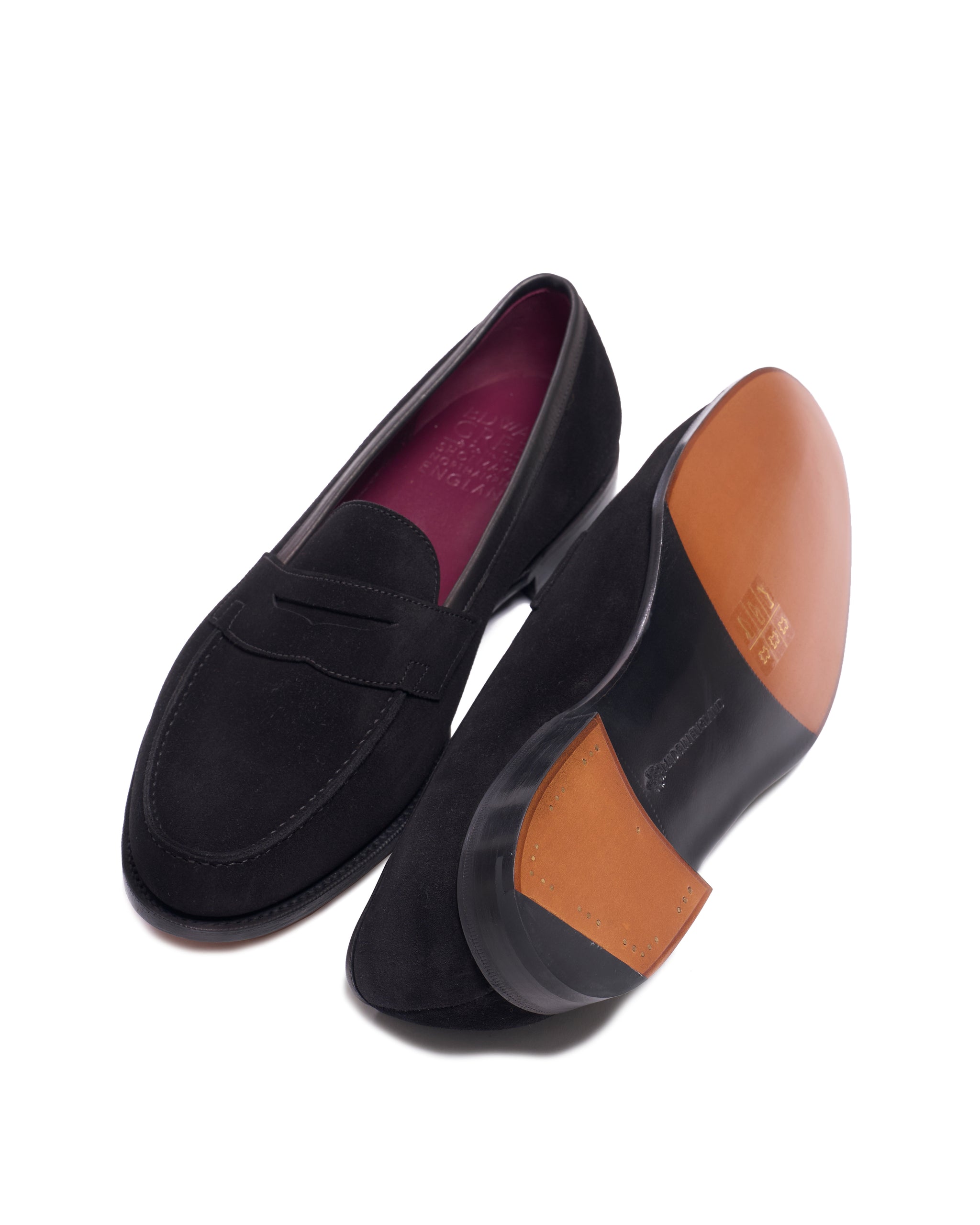 Duke - Black suede calf skin loafer