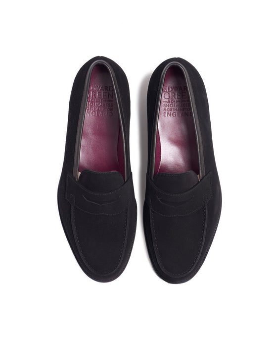 Duke - Black suede calf skin loafer
