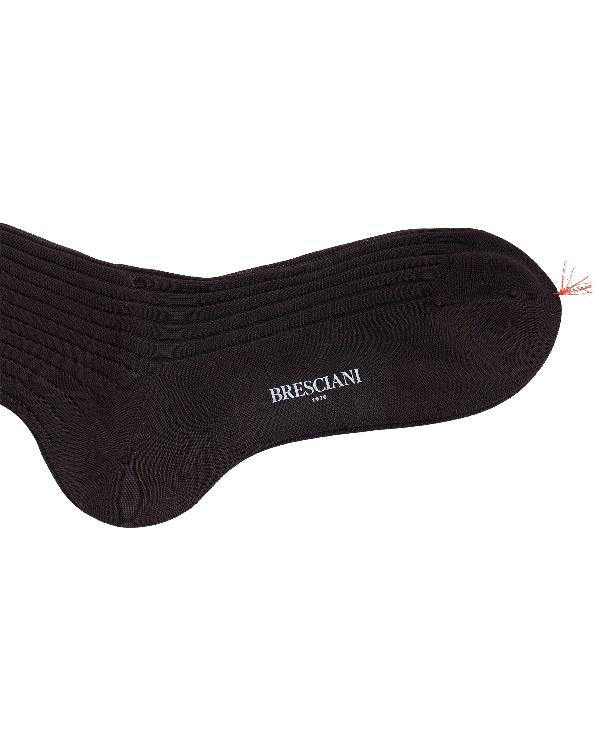 Knee length socks - Ribbed cotton - Cioccolato