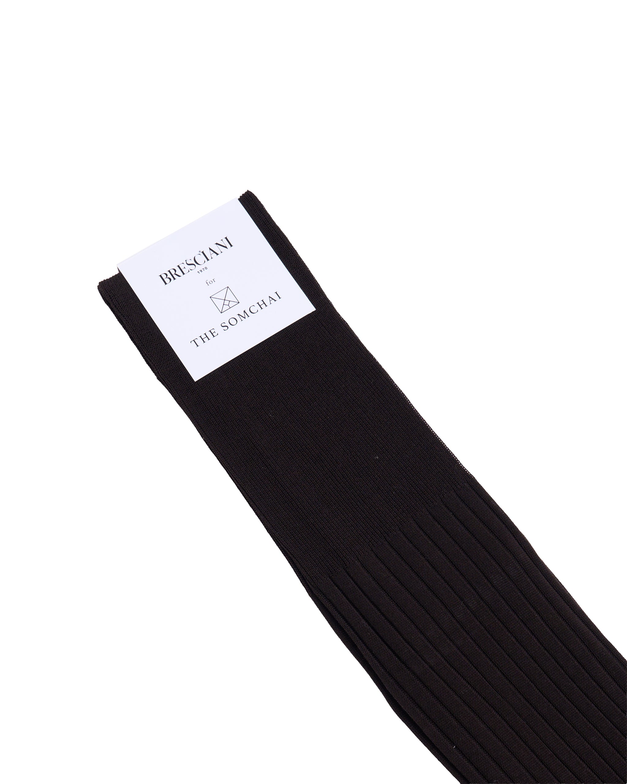 Knee length socks - Ribbed cotton - Cioccolato