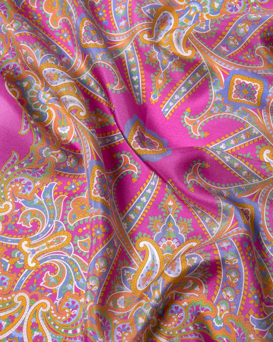 Pocket square - silk - Pink with colorful gingham