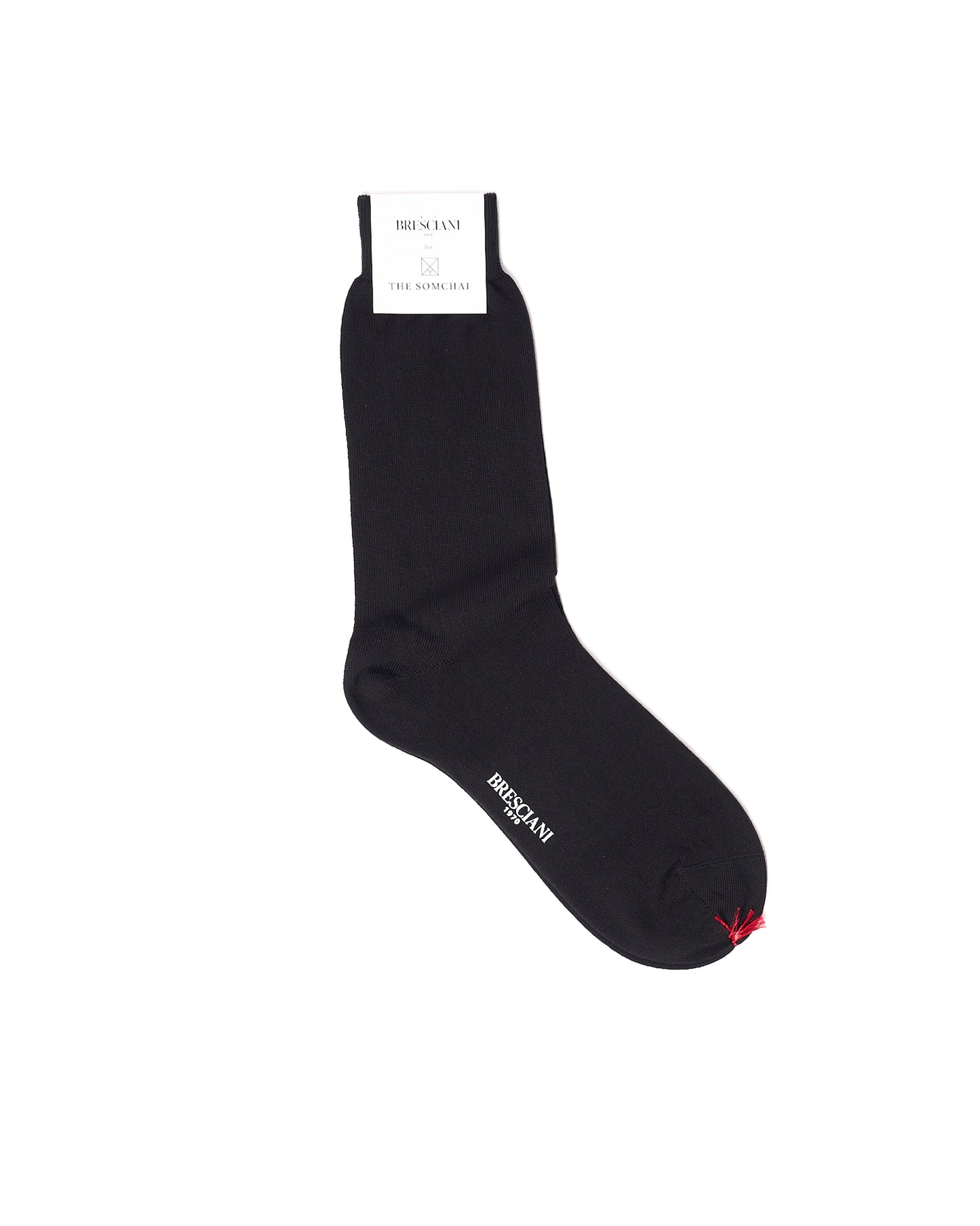 Calf length socks - Plain cotton  - Nero