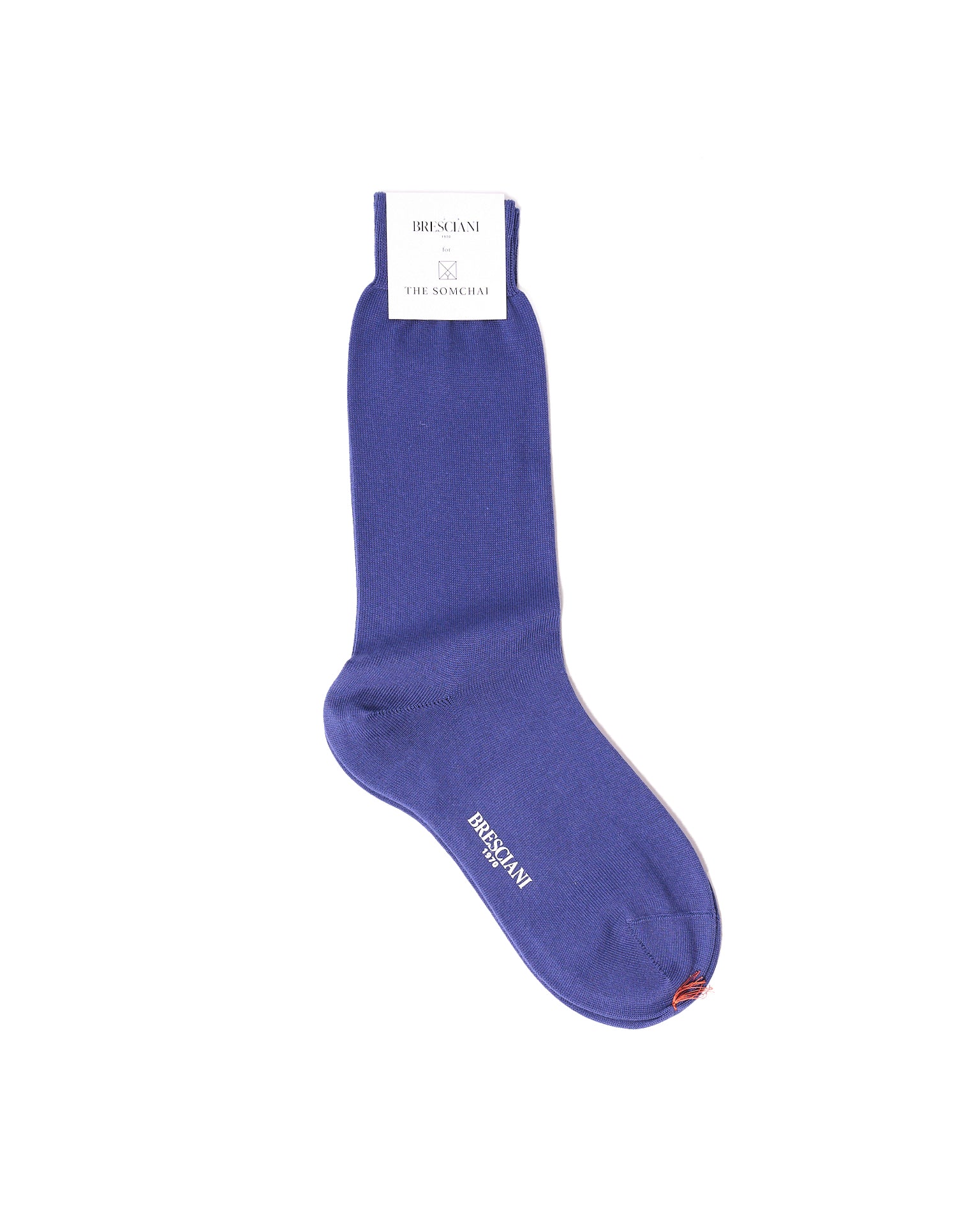 Calf length socks - Plain cotton  - Inchiostro