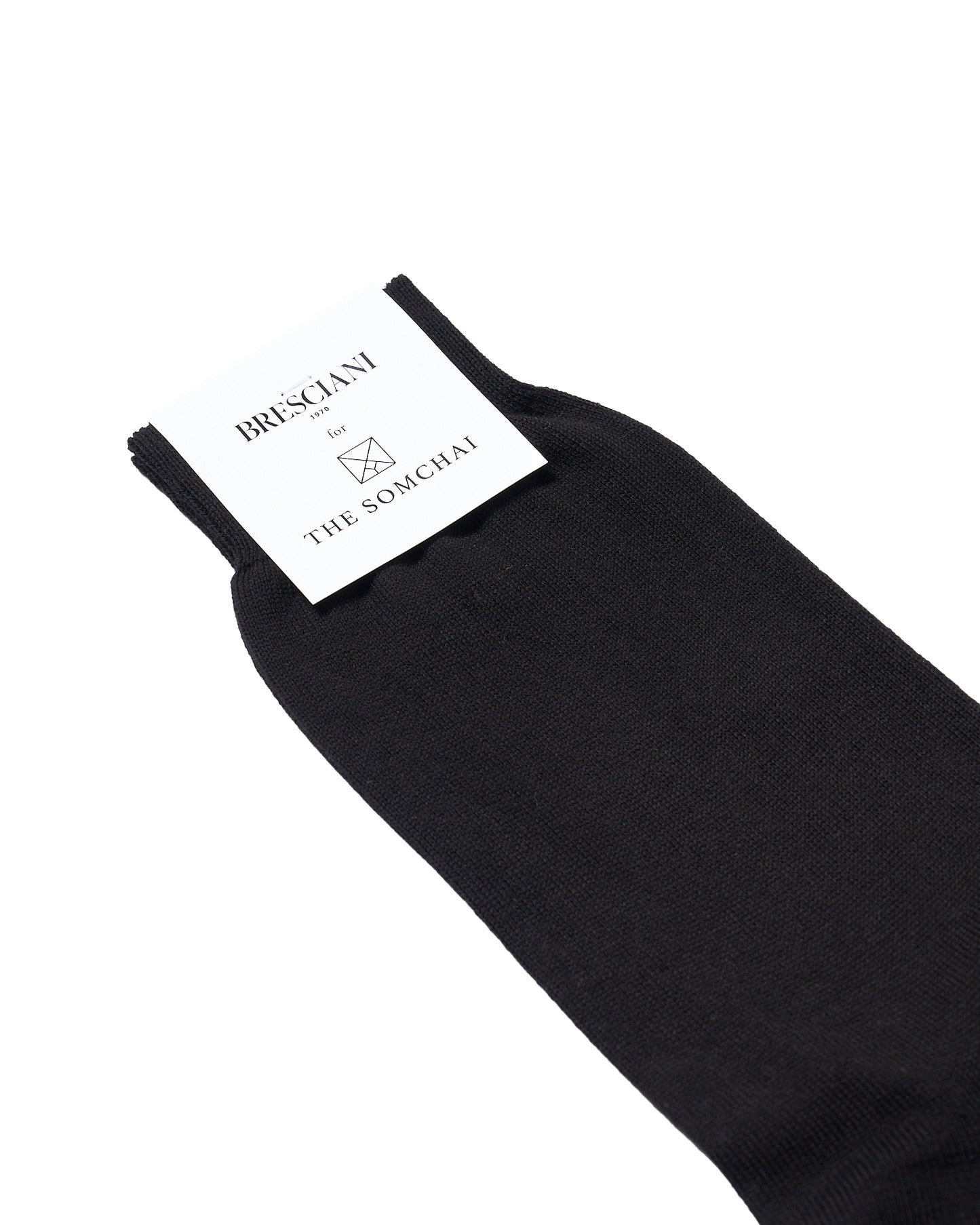 Calf length socks - Plain cotton  - Nero