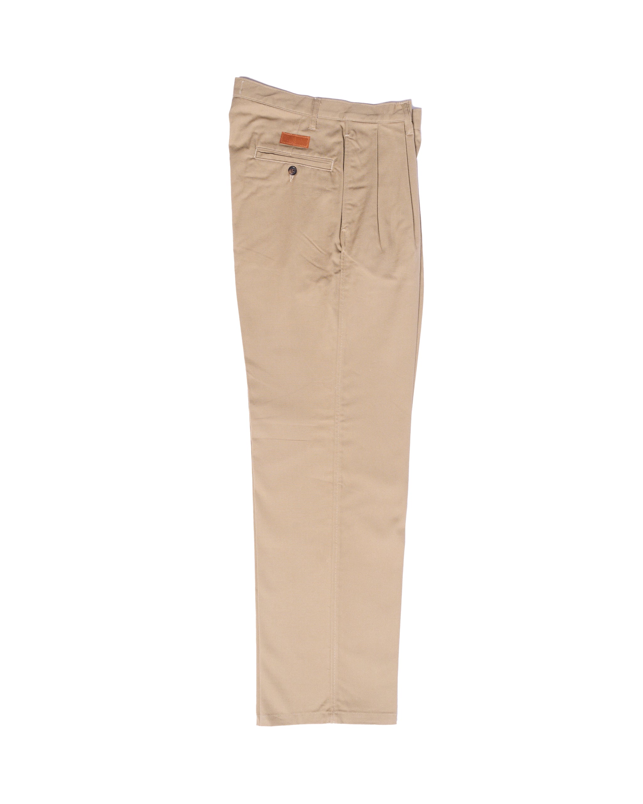 Double pleated Chino trousers - Beige