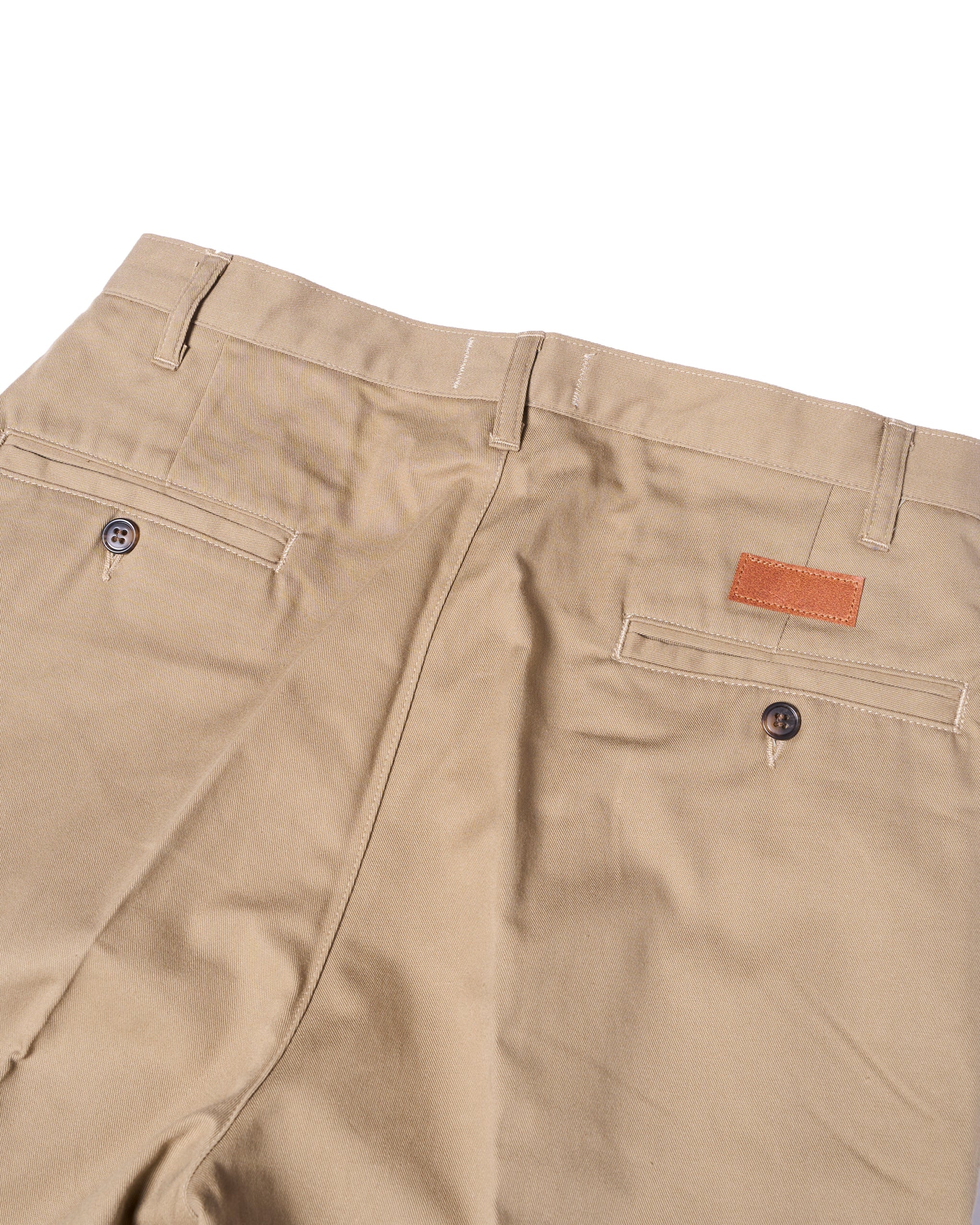 Double pleated Chino trousers - Beige