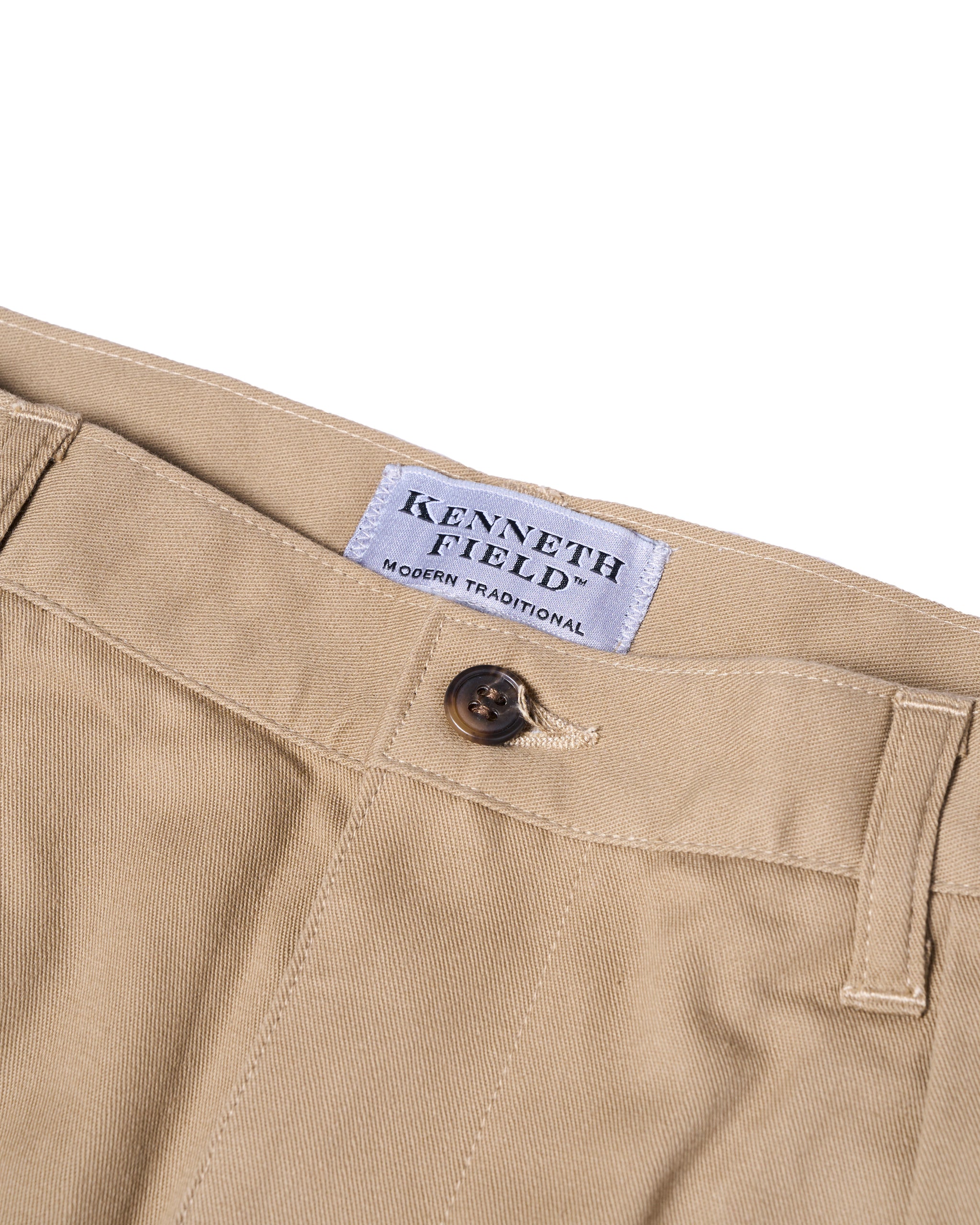 Double pleated Chino trousers - Beige