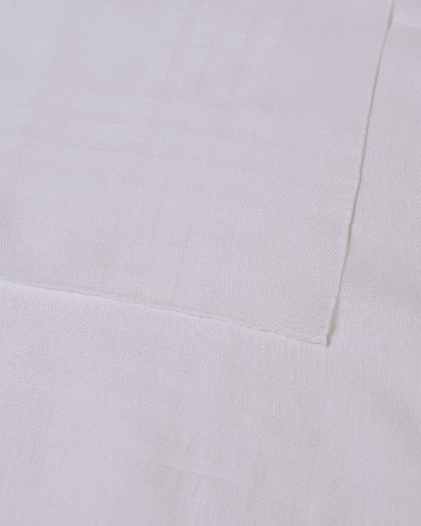 Pocket square - cotton - Batiste stripe - white