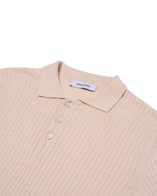 Knitted ribbed linen and cotton - Off white