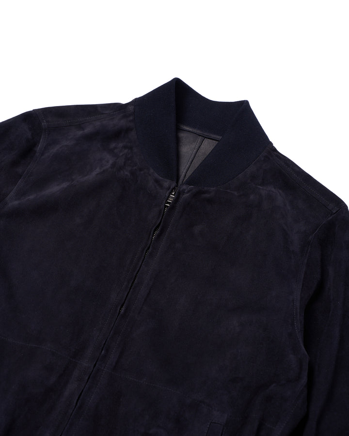 Rifugio - Suede leather Bomber- Midnight blue