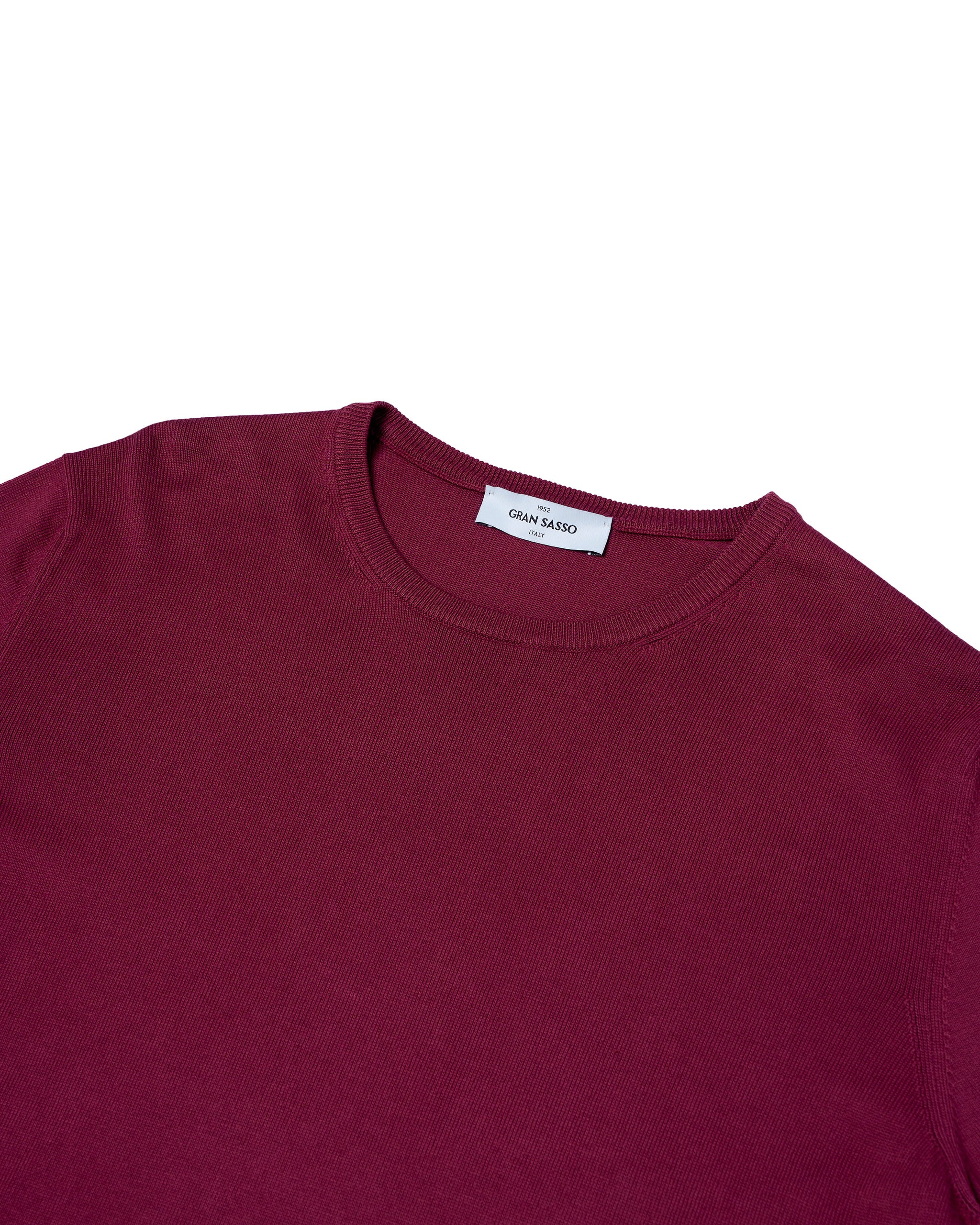 Crewneck knitted cotton - Maroon