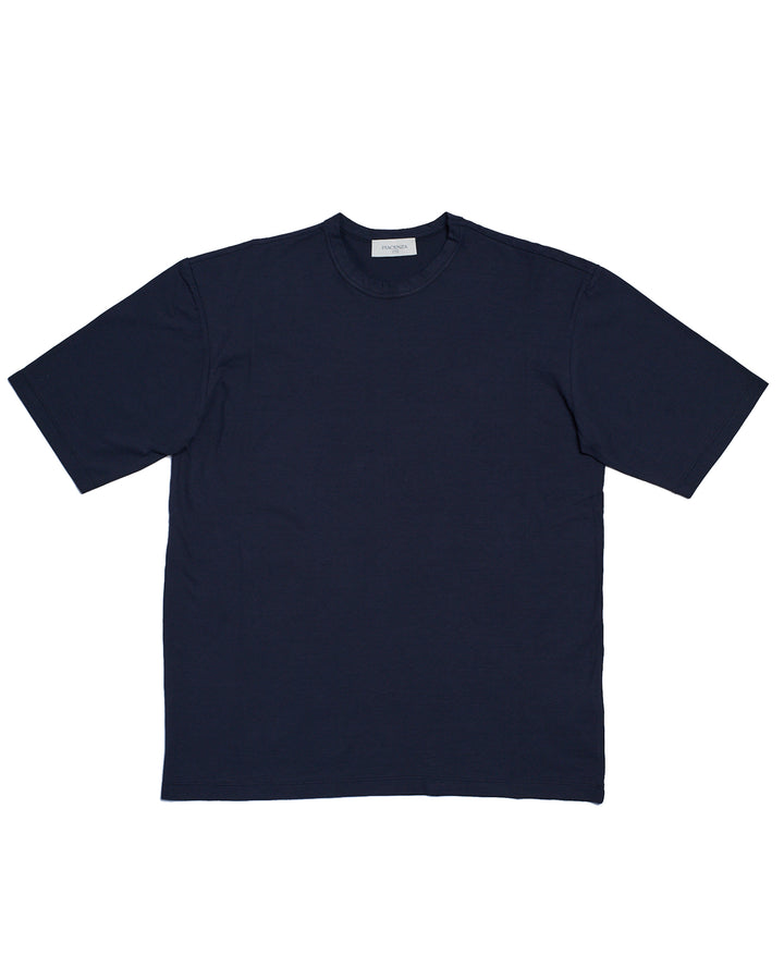 Crewneck compact cotton - Navy blue