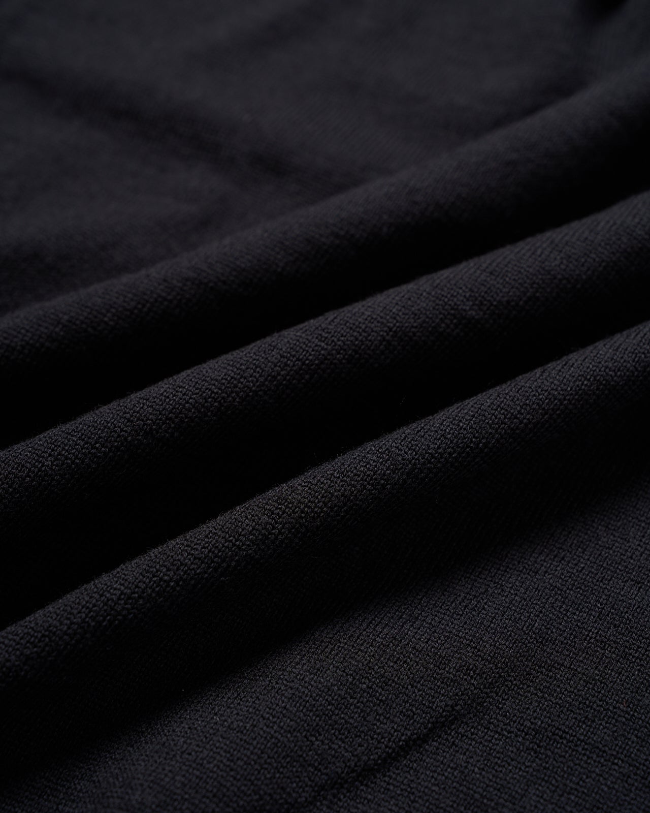 Mock neck extrafine merino wool Sweater - Black