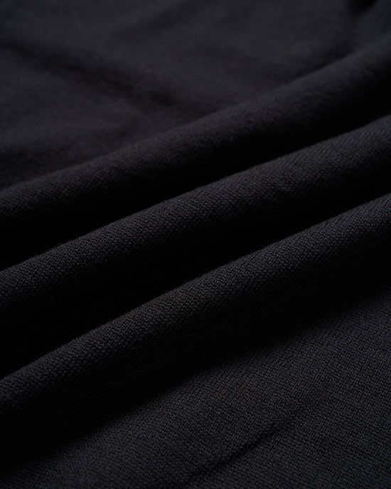 Mock neck extrafine merino wool Sweater - Black