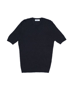 T-shirt knitted zigzag - Black - LI/CO