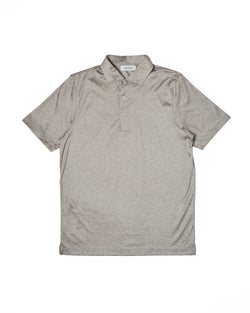 Polo short sleeves - Jersey cotton - Light grey