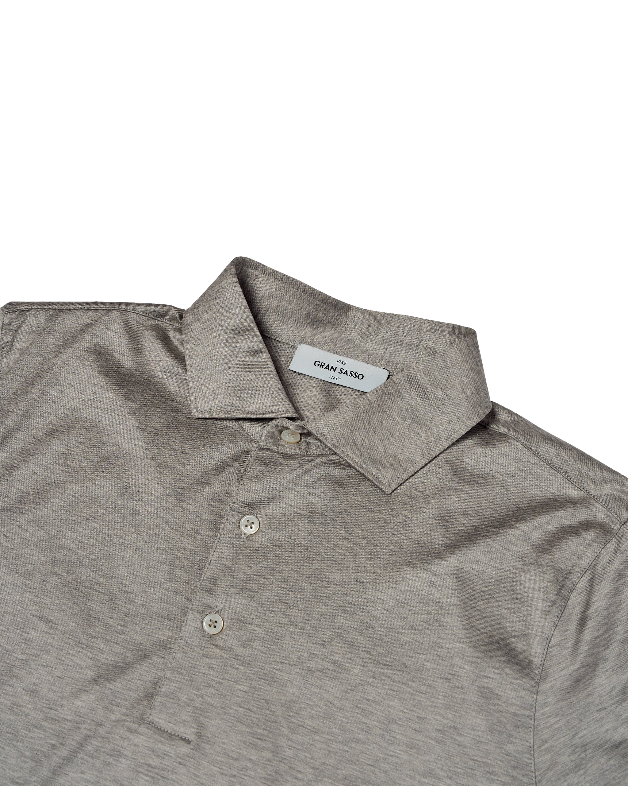 Jersey cotton polo - Light grey