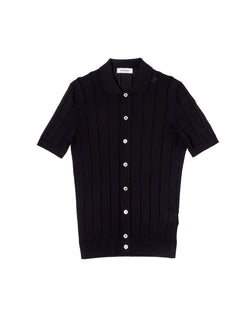 Shirt - Knitted ribbed - Black - CO