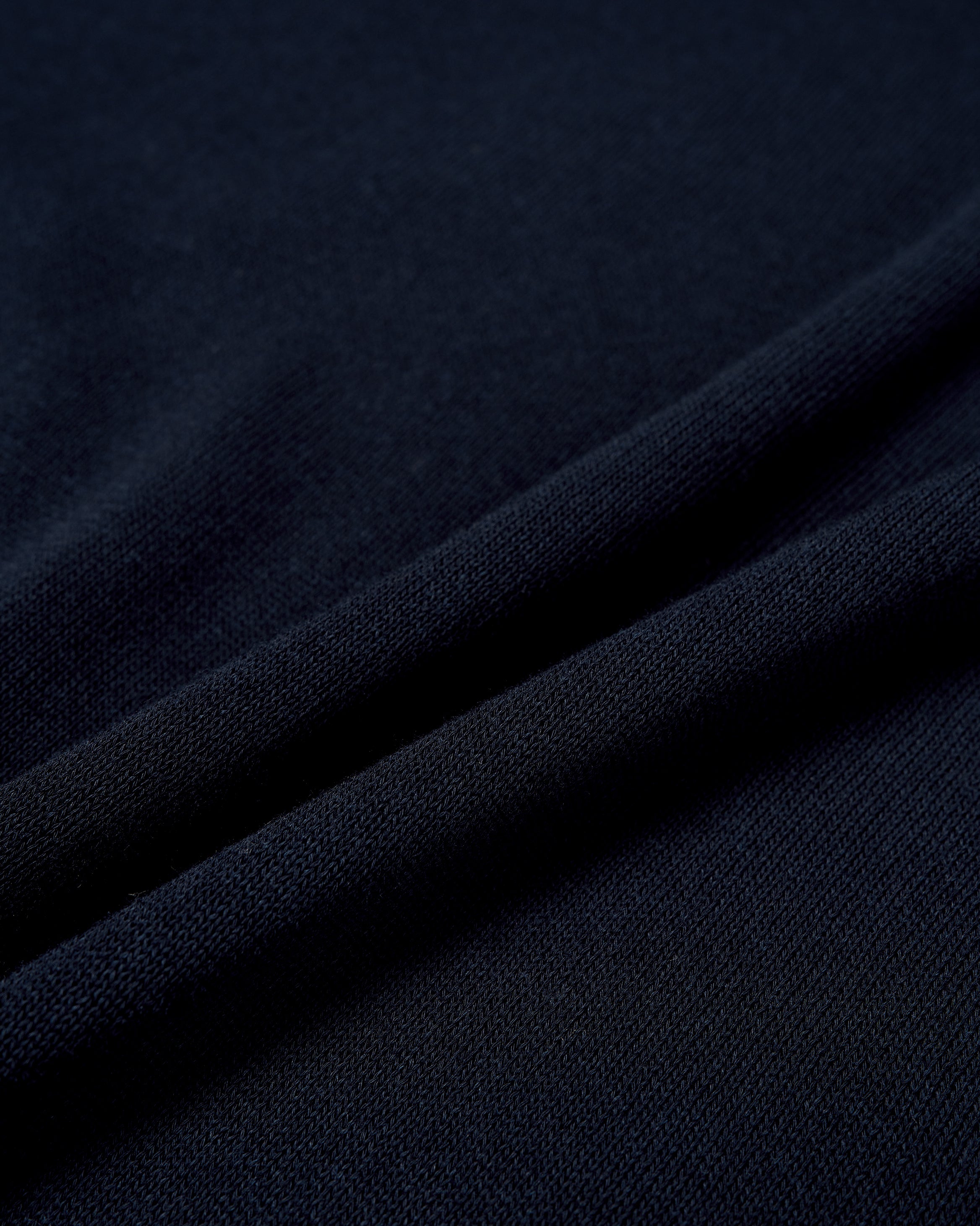 Knitted cotton polo - Two tone Navy blue