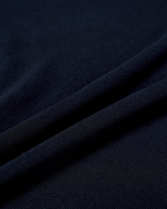 Knitted cotton polo - Two tone Navy blue