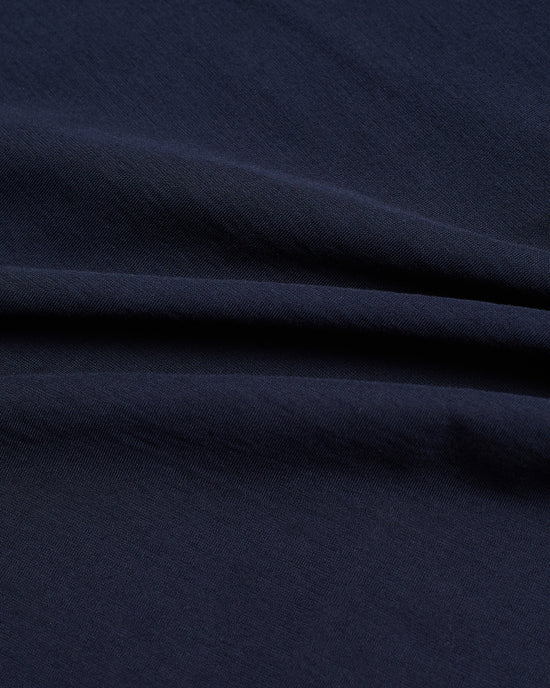 T shirt - Crew neck - Navy blue - compact cotton