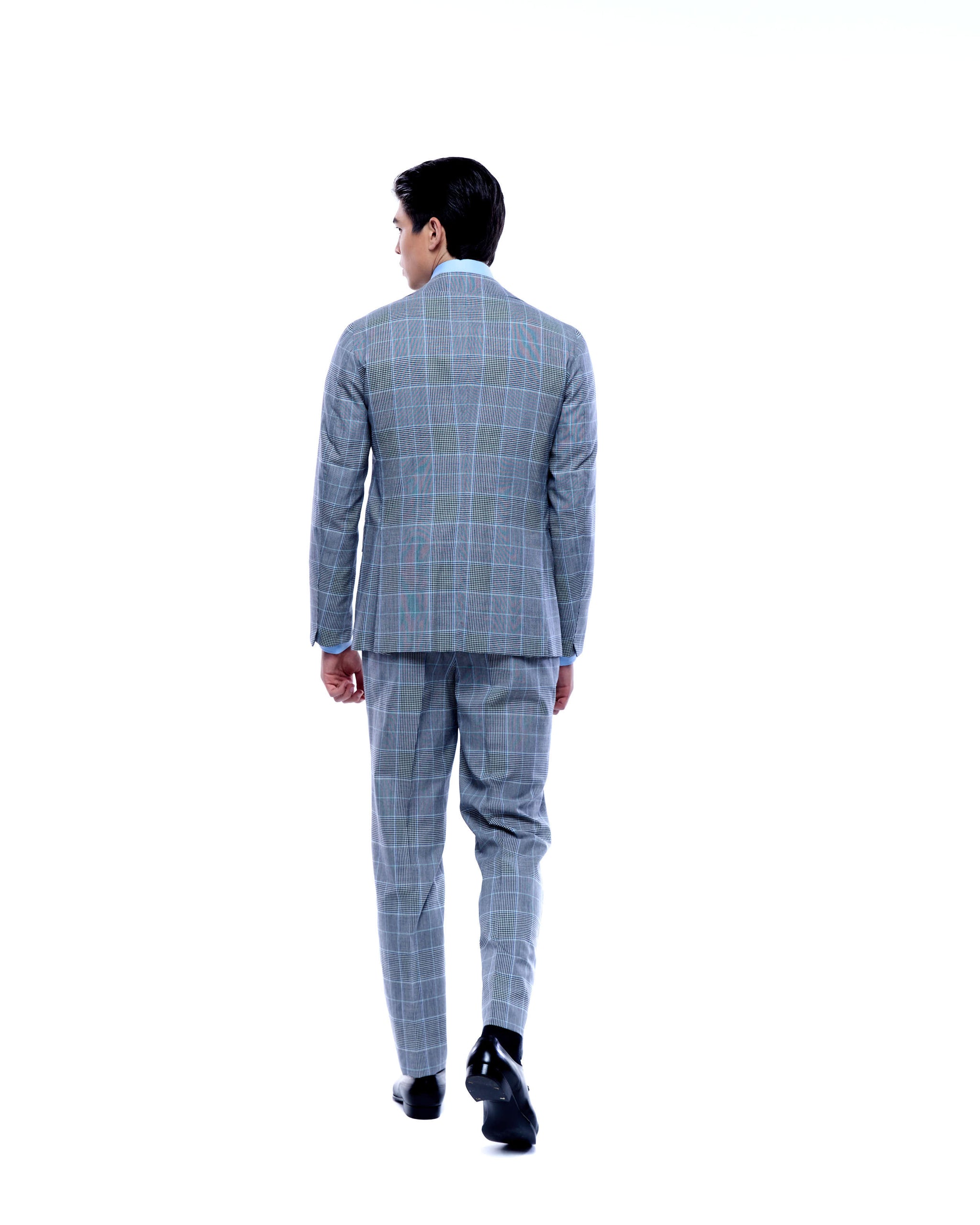 Suit - Single breasted - Grey Glen plaid - wool