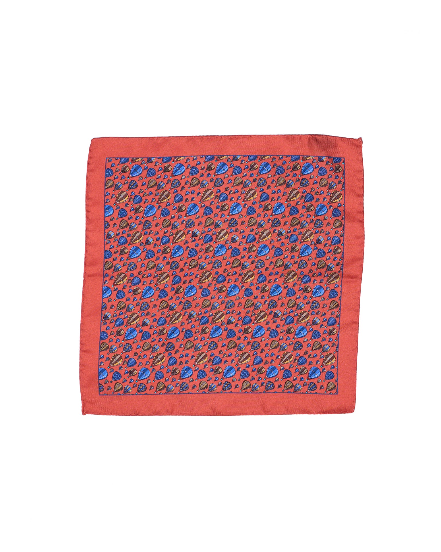 Pocket square - Orange with ballon  - silk