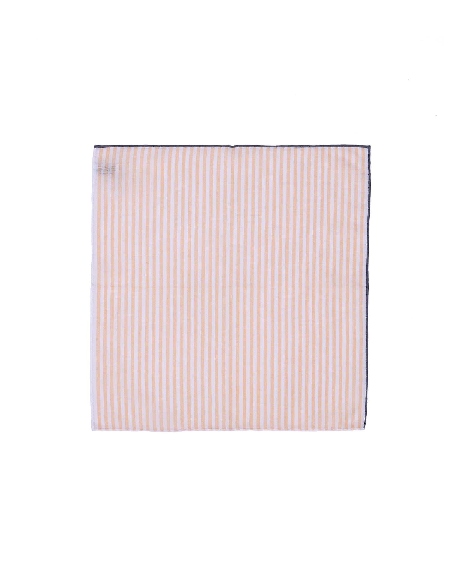 Pocket square - cotton - Orange stripe with black rim